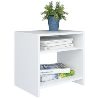 Produktbild för Sängbord vit 40x30x40 cm konstruerat trä