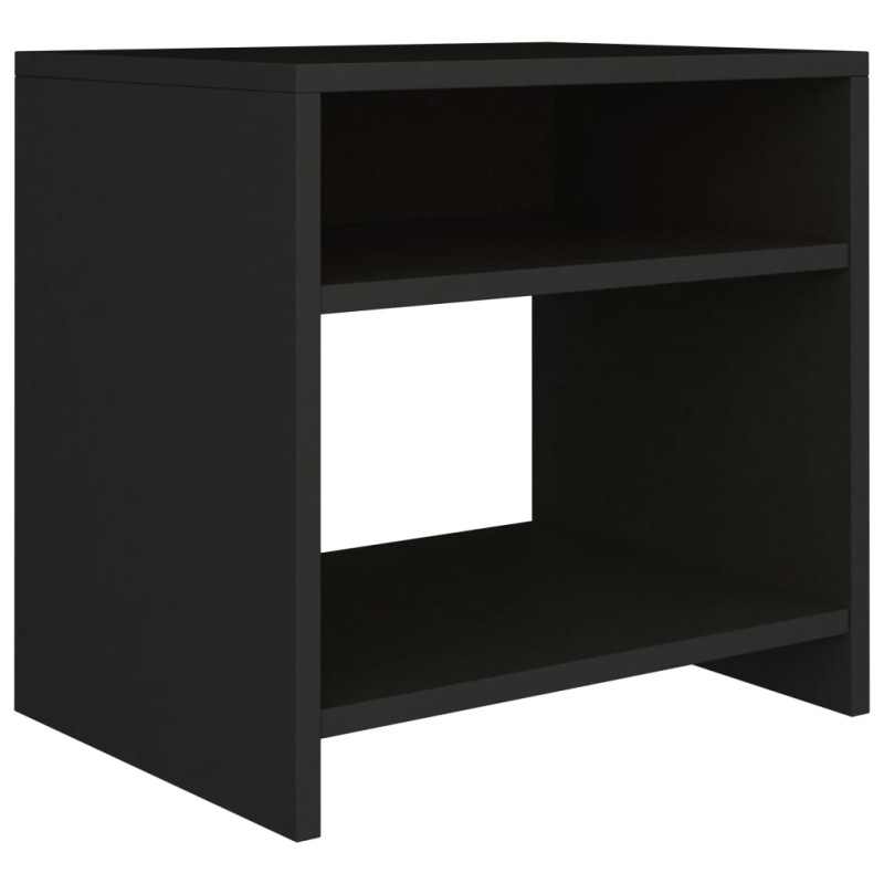 Produktbild för Sängbord svart 40x30x40 cm konstruerat trä