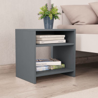 Produktbild för Sängbord 2 st grå 40x30x40 cm konstruerat trä
