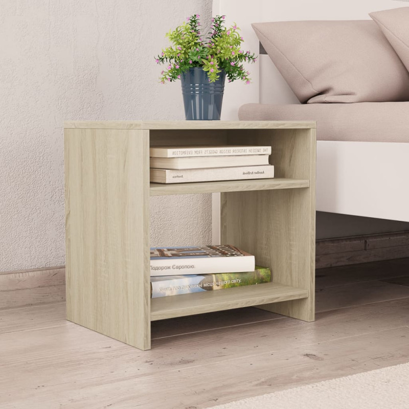Produktbild för Sängbord sonoma-ek 40x30x40 cm konstruerat trä