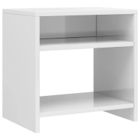 Produktbild för Sängbord 2 st vit högglans 40x30x40 cm konstruerat trä
