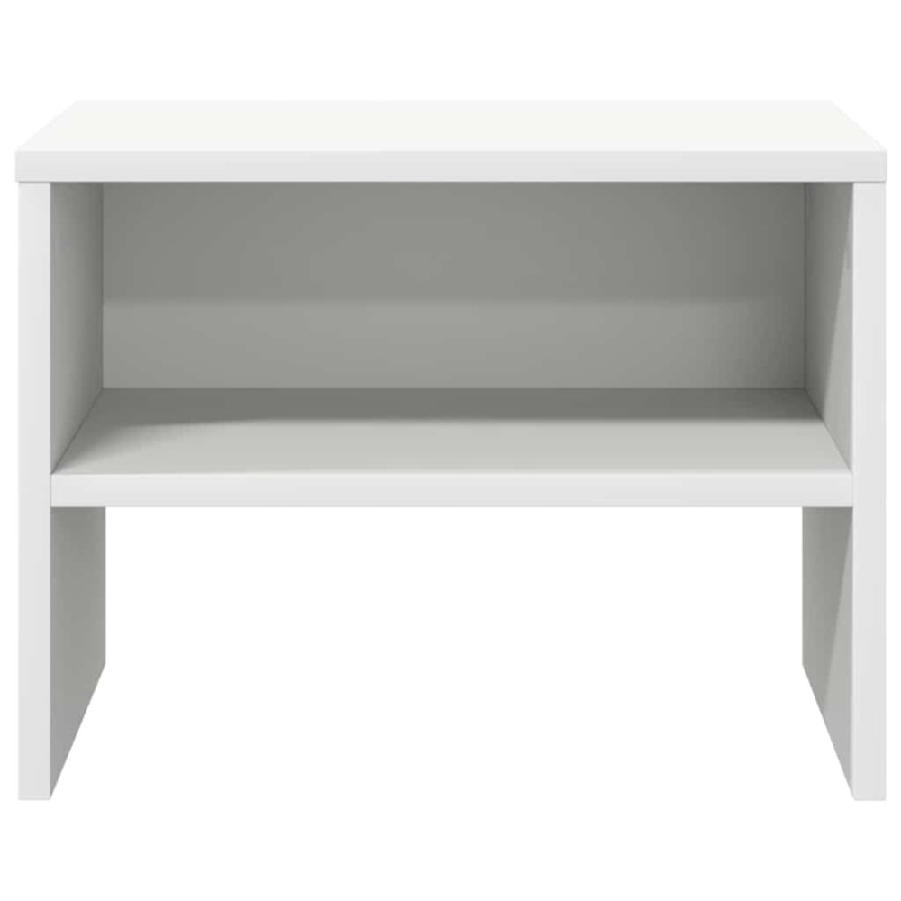 Produktbild för Sängbord vit 40x30x30 cm konstruerat trä