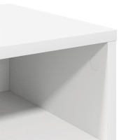 Produktbild för Sängbord vit 40x30x30 cm konstruerat trä