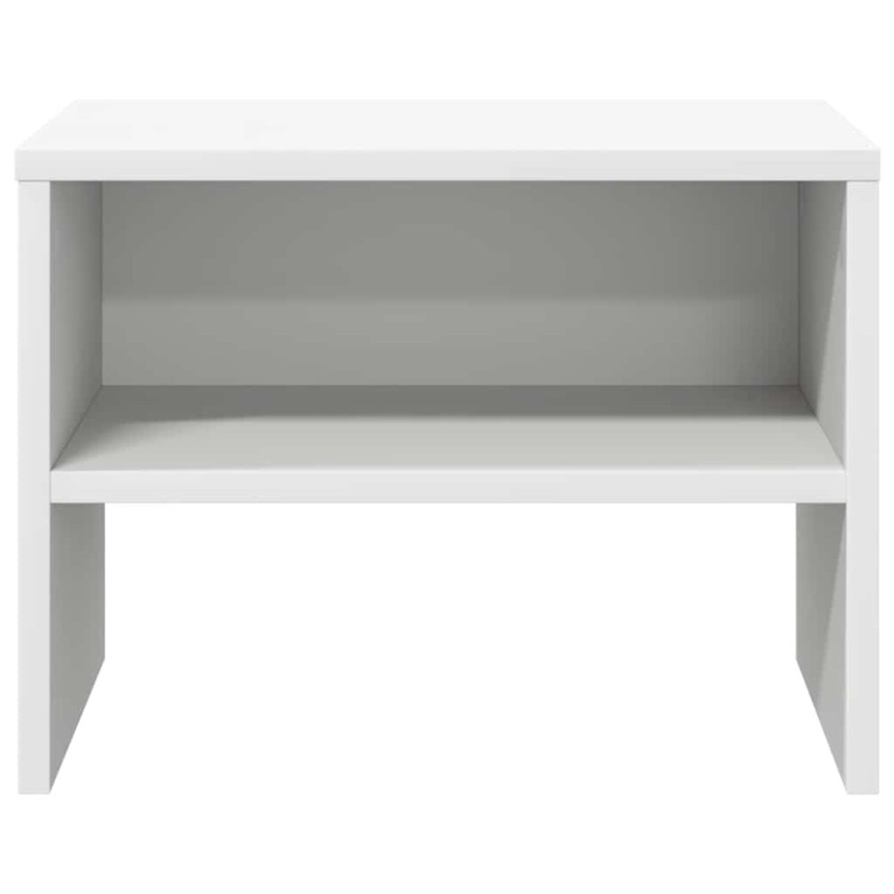Produktbild för Sängbord 2 st vit 40x30x30 cm konstruerat trä