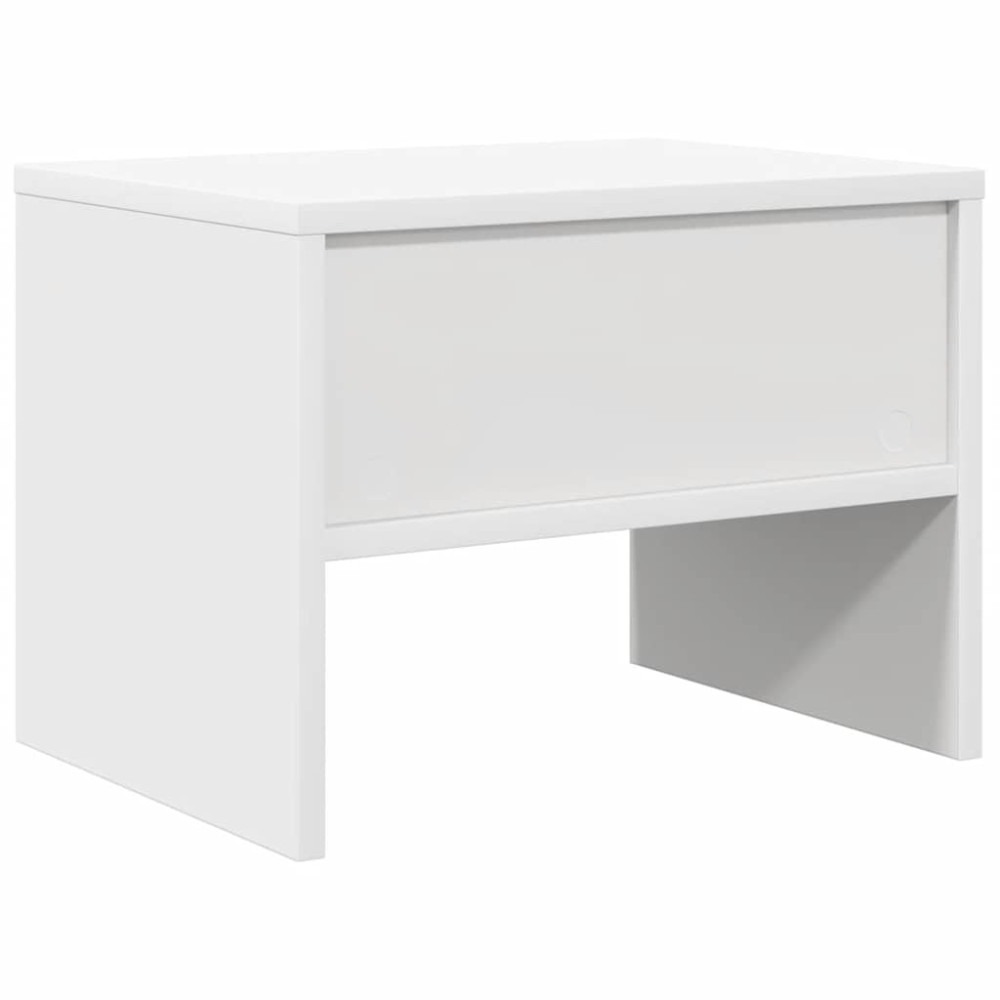 Produktbild för Sängbord 2 st vit 40x30x30 cm konstruerat trä