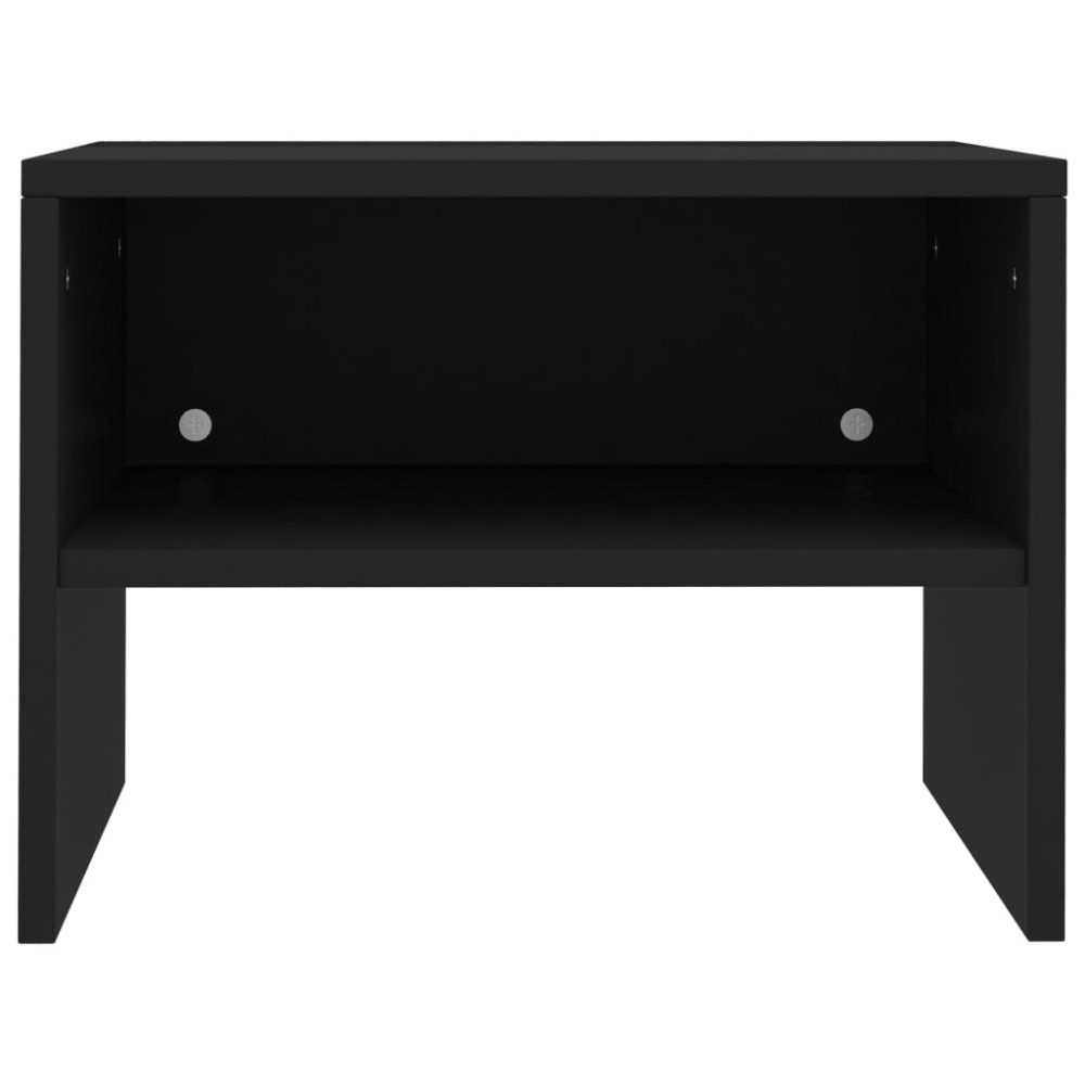 Produktbild för Sängbord 2 st svart 40x30x30 cm konstruerat trä