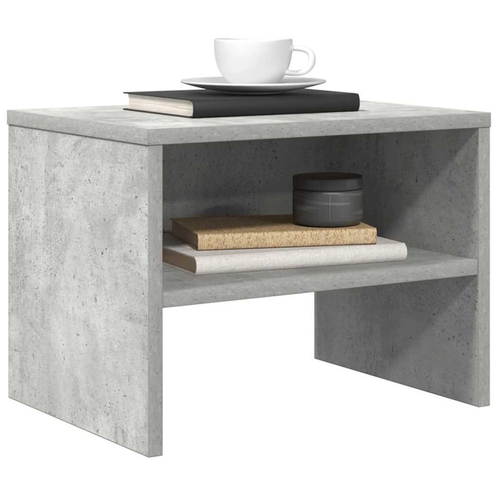 Produktbild för Sängbord betonggrå 40x30x30 cm konstruerat trä