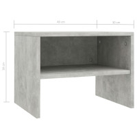 Produktbild för Sängbord 2 st betonggrå 40x30x30 cm konstruerat trä