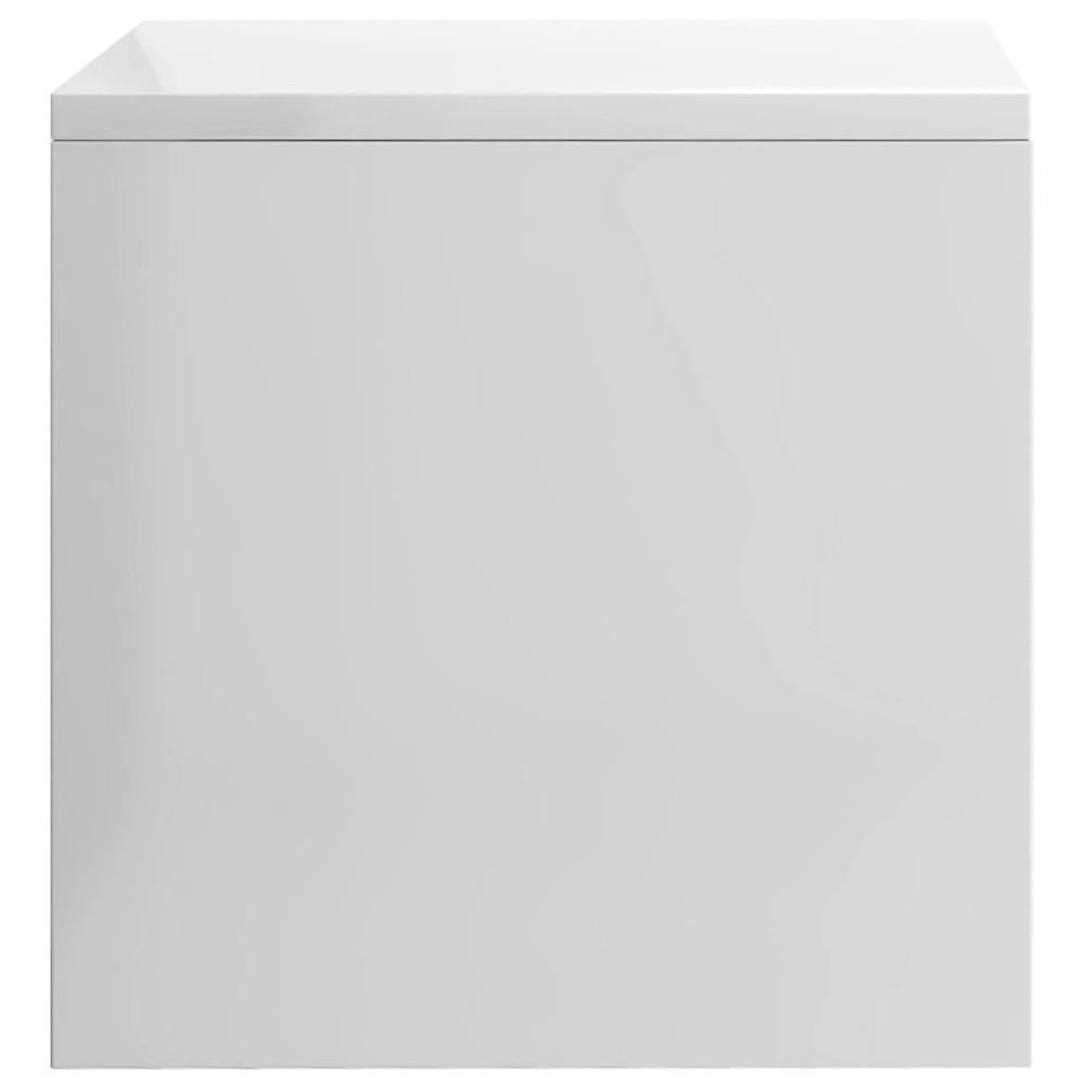 Produktbild för Sängbord vit högglans 40x30x30 cm konstruerat trä
