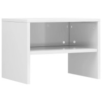 Produktbild för Sängbord 2 st vit högglans 40x30x30 cm konstruerat trä