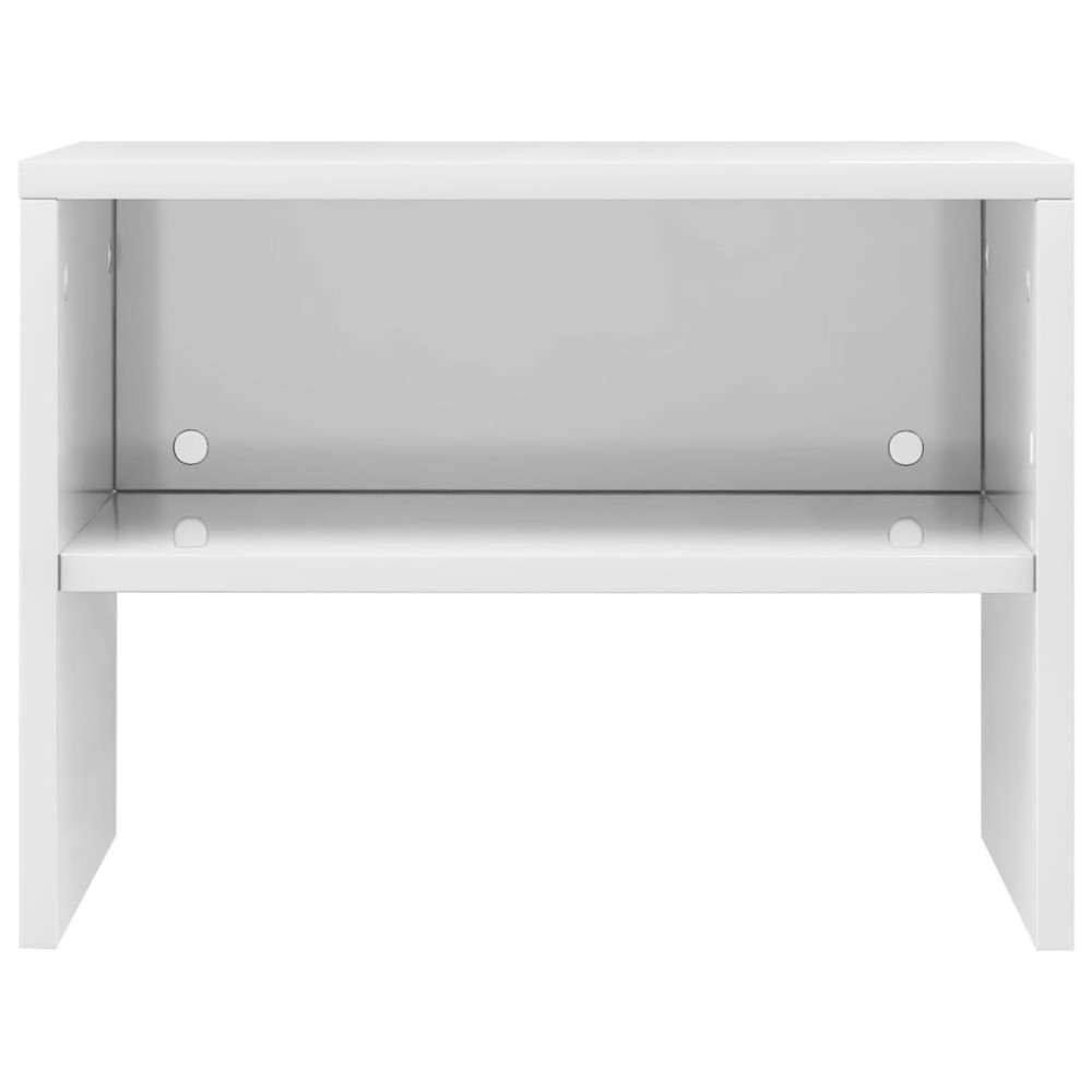 Produktbild för Sängbord 2 st vit högglans 40x30x30 cm konstruerat trä