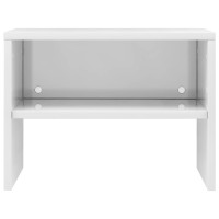 Produktbild för Sängbord 2 st vit högglans 40x30x30 cm konstruerat trä