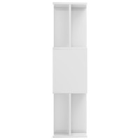 Produktbild för Bokhylla/Rumsavdelare vit högglans 80x24x96 cm