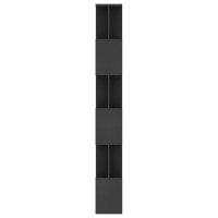 Produktbild för Bokhylla/Rumsavdelare svart 80x24x192 cm konstruerat trä