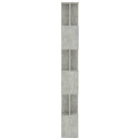 Produktbild för Bokhylla/Rumsavdelare betonggrå 80x24x192 cm konstruerat trä
