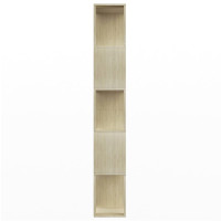 Produktbild för Bokhylla/Rumsavdelare sonoma-ek 80x24x159 cm konstruerat trä