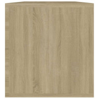 Produktbild för Vinylhylla sonoma-ek 71x34x36 cm konstruerat trä