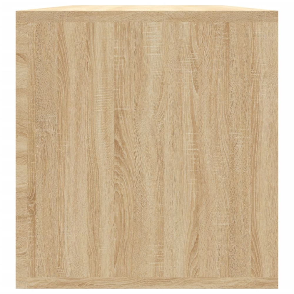 Produktbild för Vinylhylla sonoma-ek 71x34x36 cm konstruerat trä