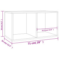 Produktbild för Vinylhylla betonggrå 71x34x36 cm konstruerat trä