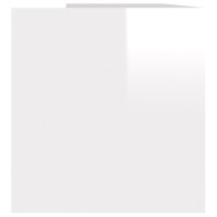Produktbild för Vinylhylla vit högglans 71x34x36 cm konstruerat trä