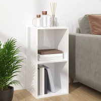 Produktbild för Vinylhylla vit högglans 71x34x36 cm konstruerat trä