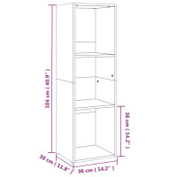 Produktbild för Bokhylla/tv-bänk sonoma-ek 36x30x114 cm konstruerat trä