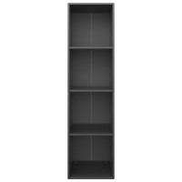 Produktbild för Bokhylla/tv-bänk svart 36x30x143 cm konstruerat trä