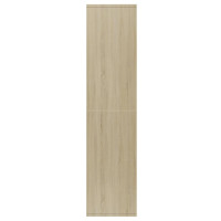 Produktbild för Bokhylla/skänk sonoma-ek 66x30x130 cm konstruerat trä