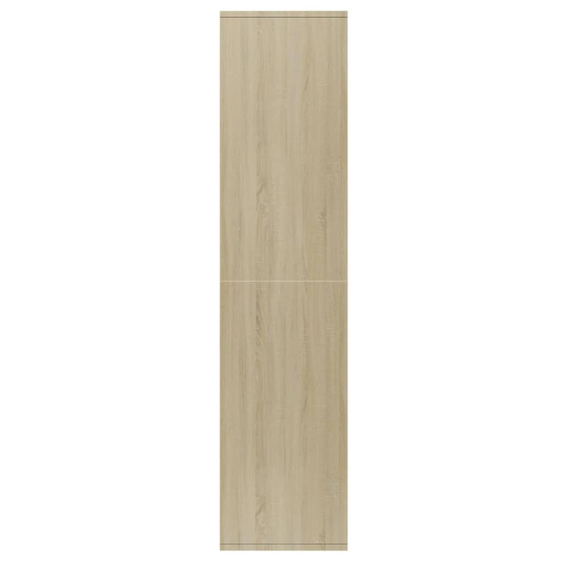 Produktbild för Bokhylla/skänk sonoma-ek 66x30x130 cm konstruerat trä