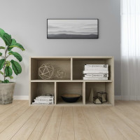 Produktbild för Bokhylla/skänk sonoma-ek 50x25x80 cm konstruerat trä