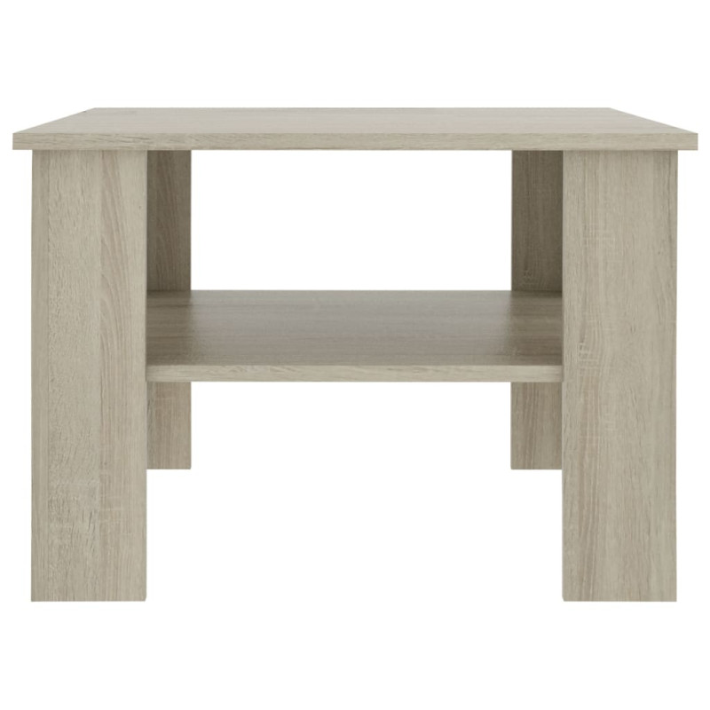 Produktbild för Soffbord sonoma-ek 60x60x42 cm konstruerat trä