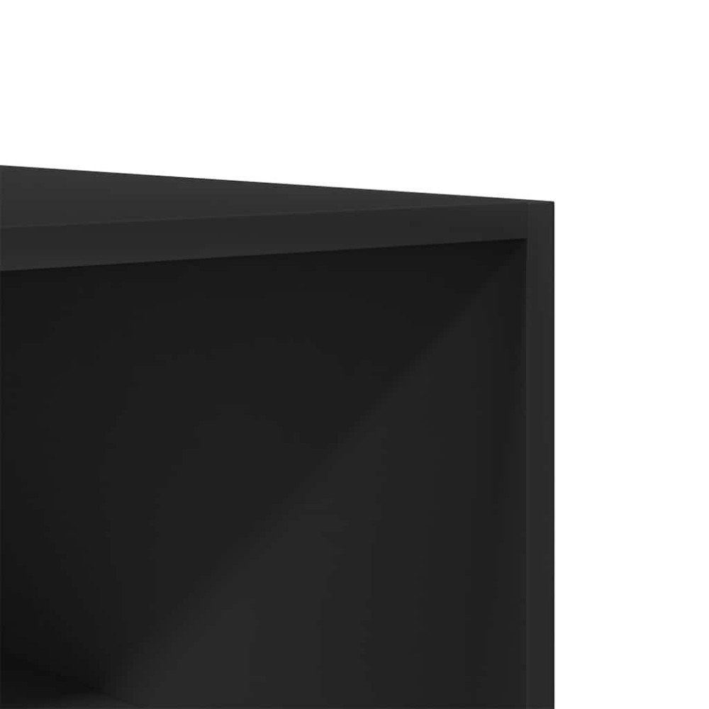 Produktbild för Garderob svart 100x50x200 cm konstruerat trä