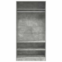 Produktbild för Garderob betonggrå 100x50x200 cm konstruerat trä