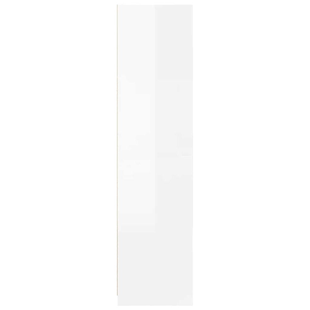 Produktbild för Garderob högglans vit 100x50x200 cm konstruerat trä
