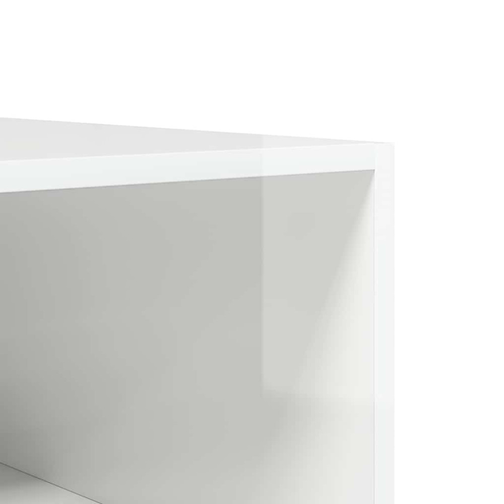 Produktbild för Garderob högglans vit 100x50x200 cm konstruerat trä