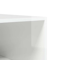 Produktbild för Garderob högglans vit 100x50x200 cm konstruerat trä