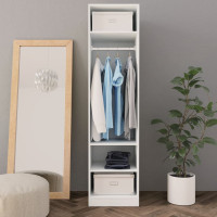 Miniatyr av produktbild för Garderob vit 50x50x200 cm konstruerat trä
