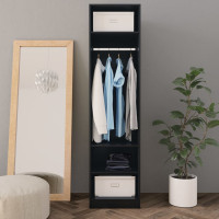 Miniatyr av produktbild för Garderob svart 50x50x200 cm konstruerat trä