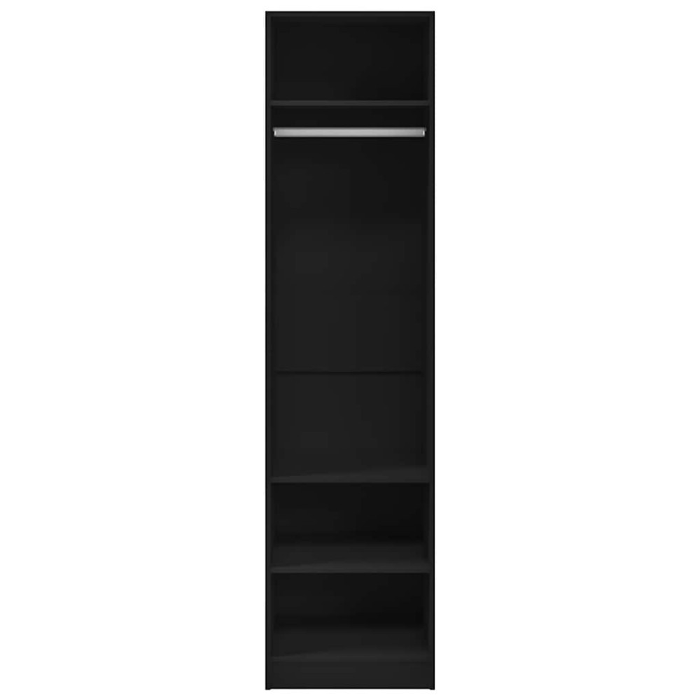 Produktbild för Garderob svart 50x50x200 cm konstruerat trä