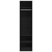 Produktbild för Garderob svart 50x50x200 cm konstruerat trä