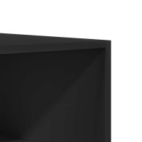 Produktbild för Garderob svart 50x50x200 cm konstruerat trä