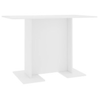 Miniatyr av produktbild för Matbord vit 110x60x75 cm konstruerat trä