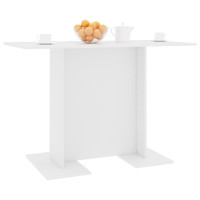 Produktbild för Matbord vit 110x60x75 cm konstruerat trä