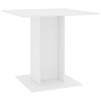 Produktbild för Matbord vit 80x80x75 cm konstruerat trä
