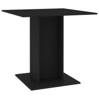 Miniatyr av produktbild för Matbord svart 80x80x75 cm spånskiva