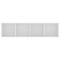 Miniatyr av produktbild för Bokhylla/TV-bänk vit 143x30x36 cm
