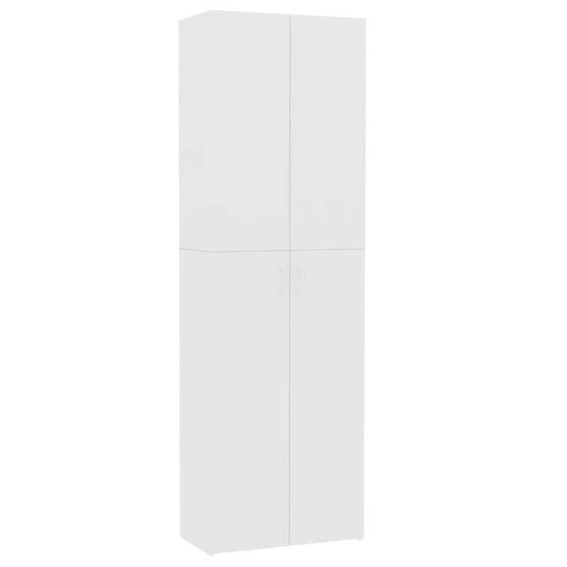 Produktbild för Kontorsskåp vit 60x32x190 cm konstruerat trä