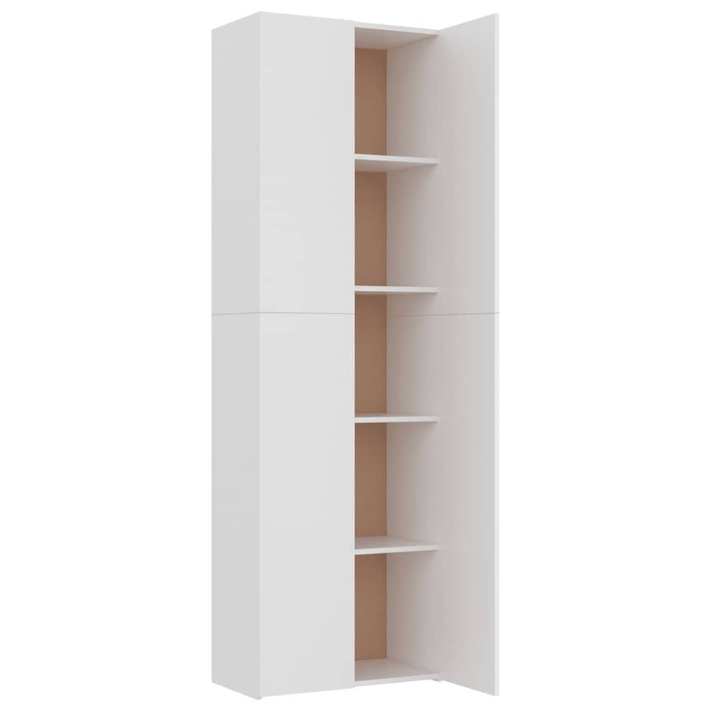 Produktbild för Kontorsskåp vit 60x32x190 cm konstruerat trä