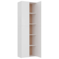 Produktbild för Kontorsskåp vit 60x32x190 cm konstruerat trä