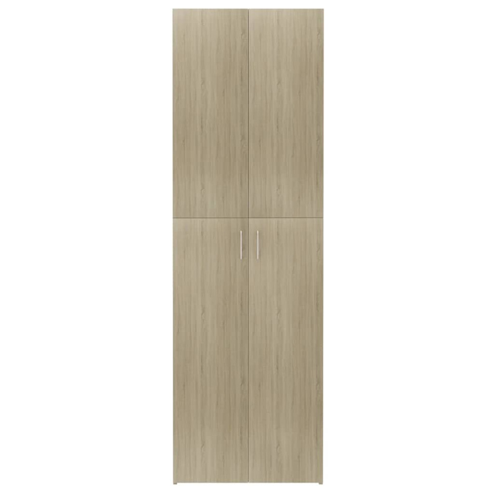 Produktbild för Kontorsskåp sonoma-ek 60x32x190 cm konstruerat trä